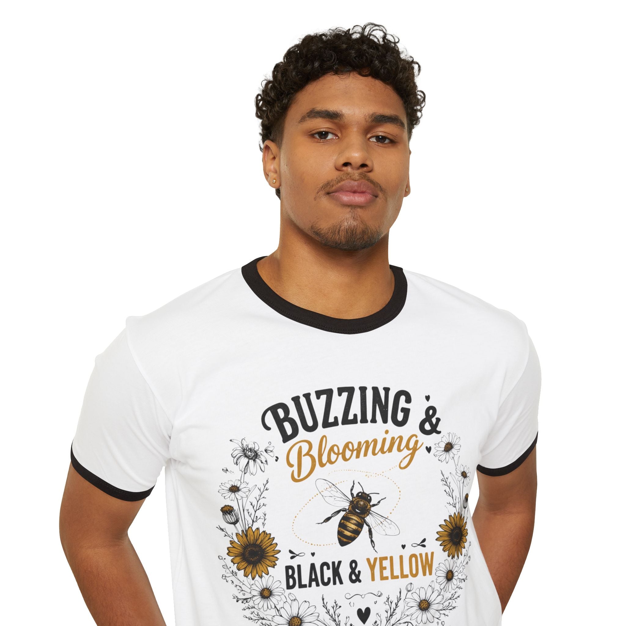 Buzzing & Blooming Black & Yellow Shirt – Save the Bees Tee