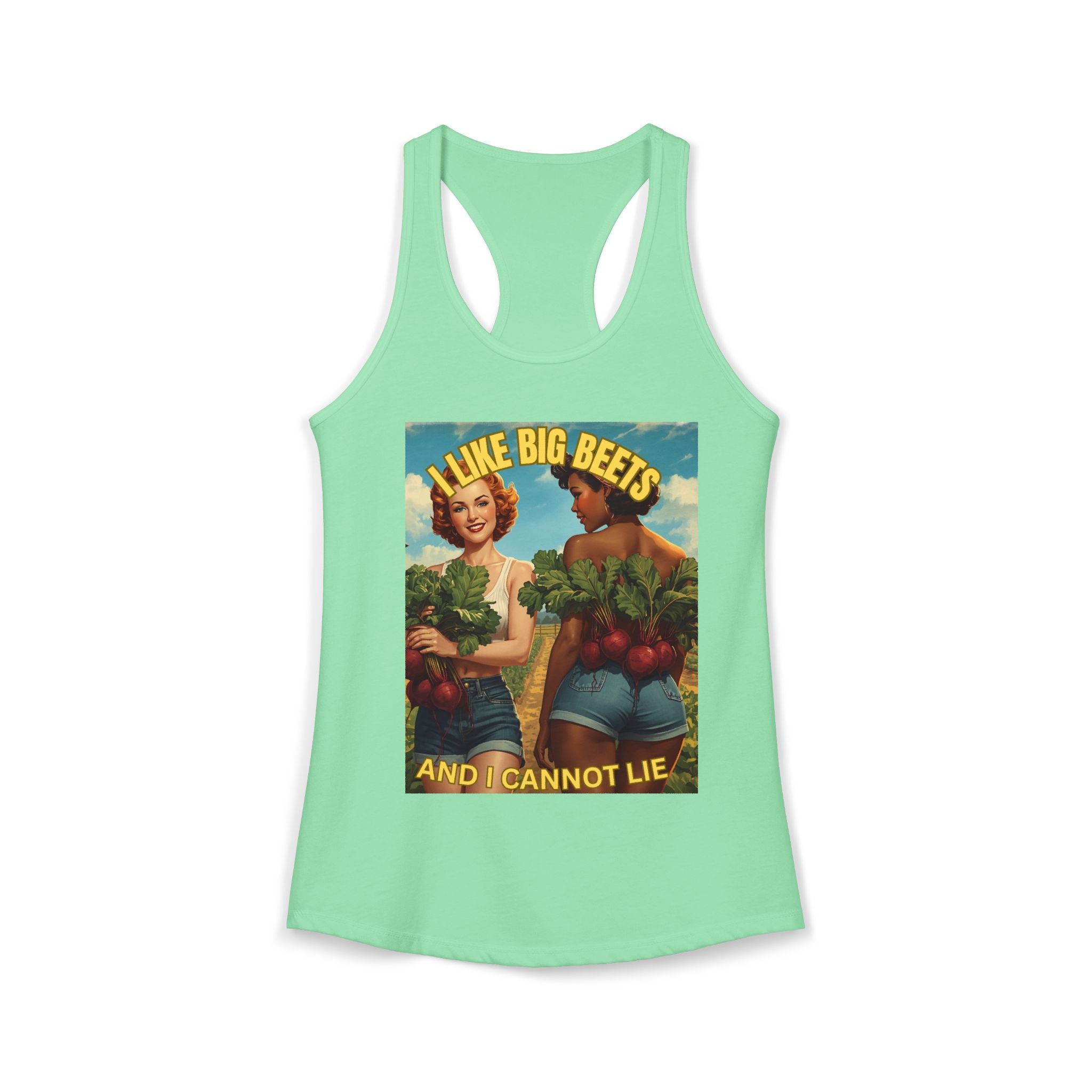I Like Big Beets And I Cannot Lie Tank Top | Funny Gardening Tank | Vintage Pin Up Garden Shirt | Plant Lover Gift | Homestead Apparel