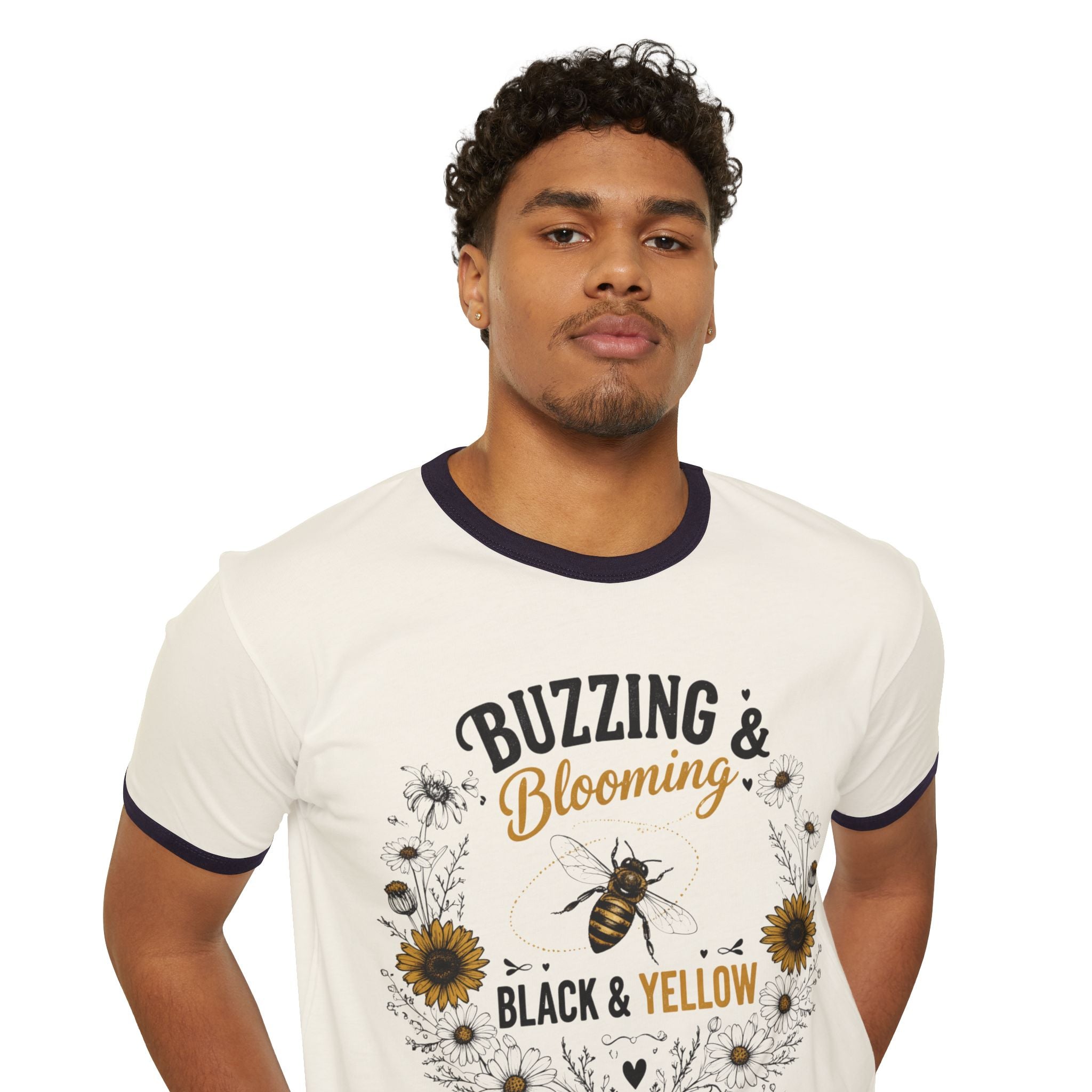 Buzzing & Blooming Black & Yellow Shirt – Save the Bees Tee