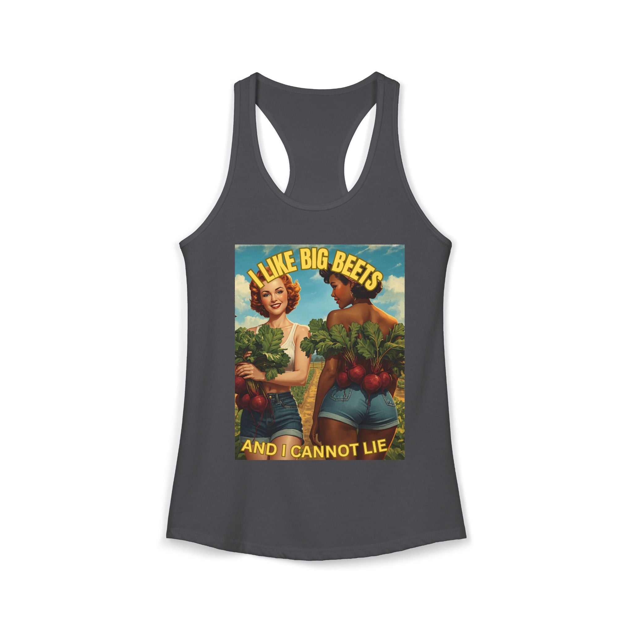 I Like Big Beets And I Cannot Lie Tank Top | Funny Gardening Tank | Vintage Pin Up Garden Shirt | Plant Lover Gift | Homestead Apparel