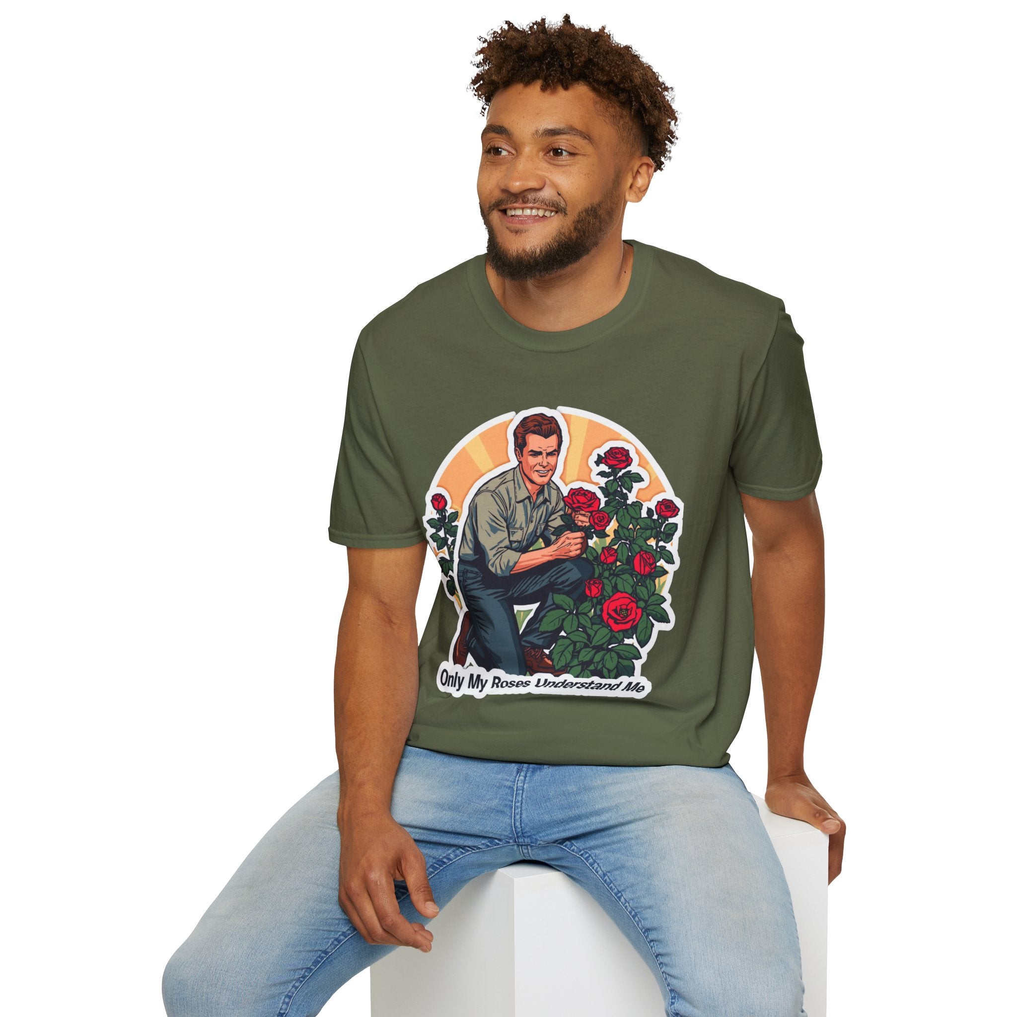 Only My Roses Understand Me Shirt – Funny Gardening Tee for Men, Plant Lover Gift, Vintage Rose Garden Shirt, Introvert Humor