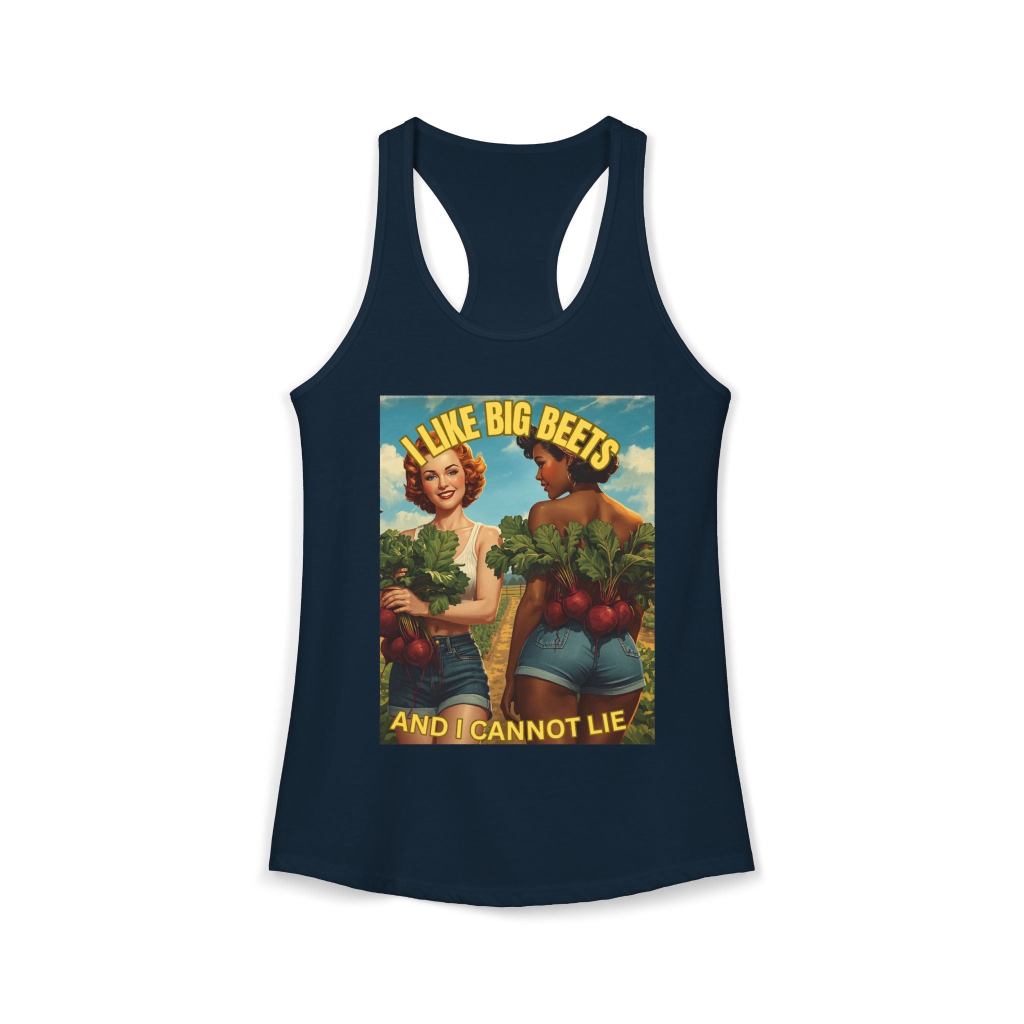 I Like Big Beets And I Cannot Lie Tank Top | Funny Gardening Tank | Vintage Pin Up Garden Shirt | Plant Lover Gift | Homestead Apparel
