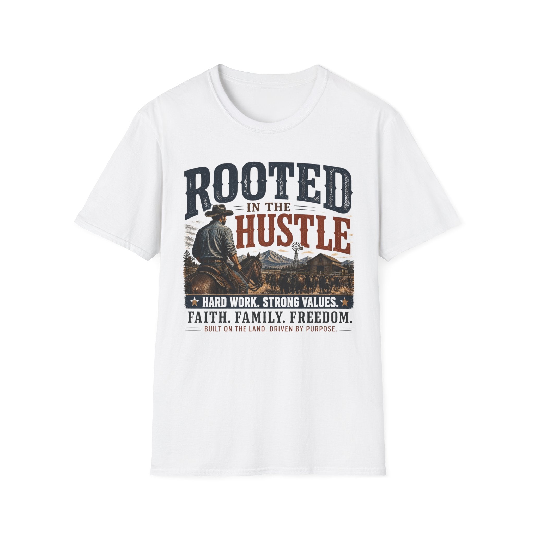 Rooted in the Hustle – Rustic Country Lifestyle Tee