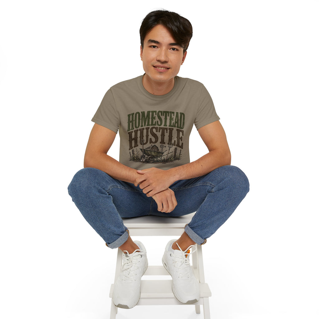 Homestead Hustle – Vintage Farm Life Graphic Tee