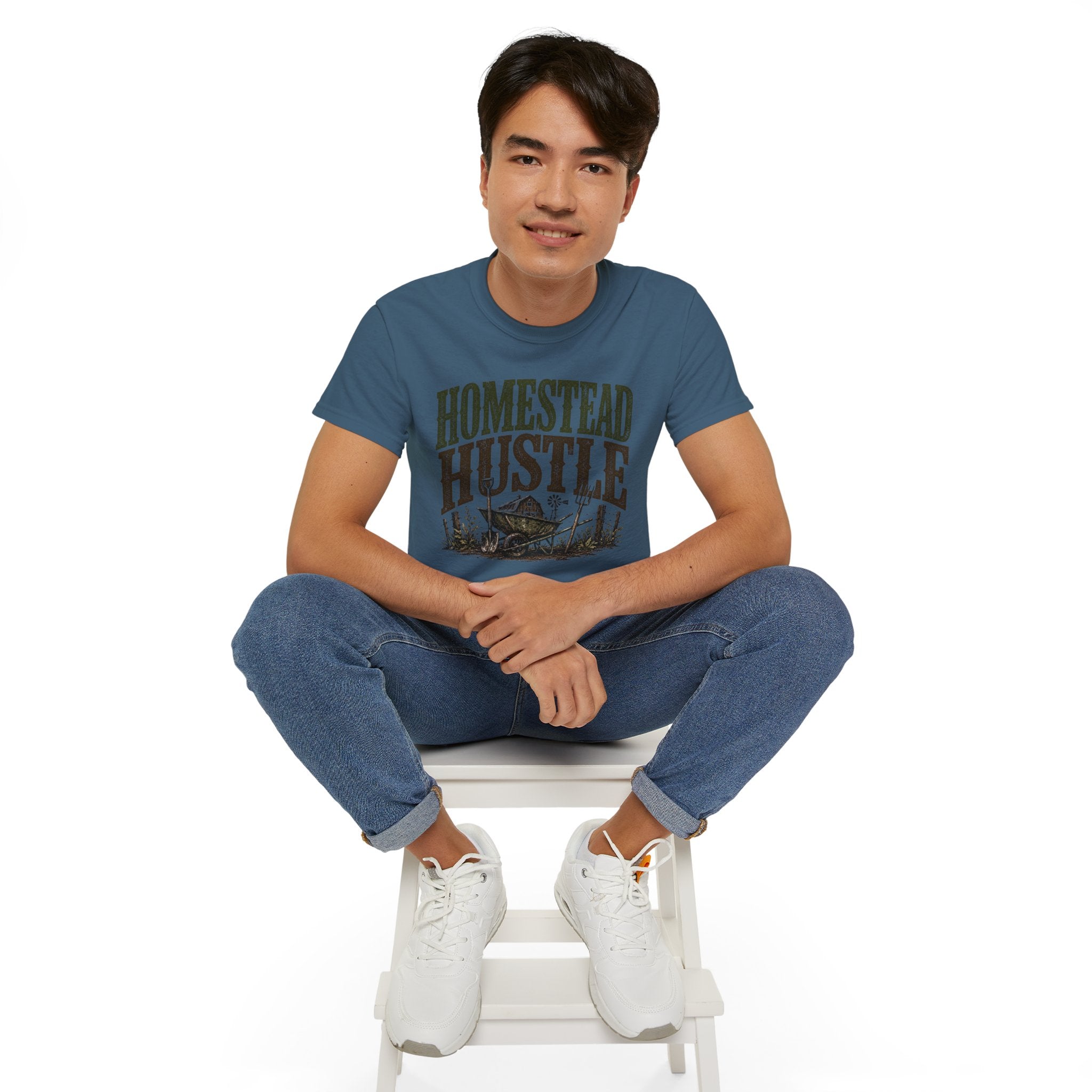 Homestead Hustle – Vintage Farm Life Graphic Tee