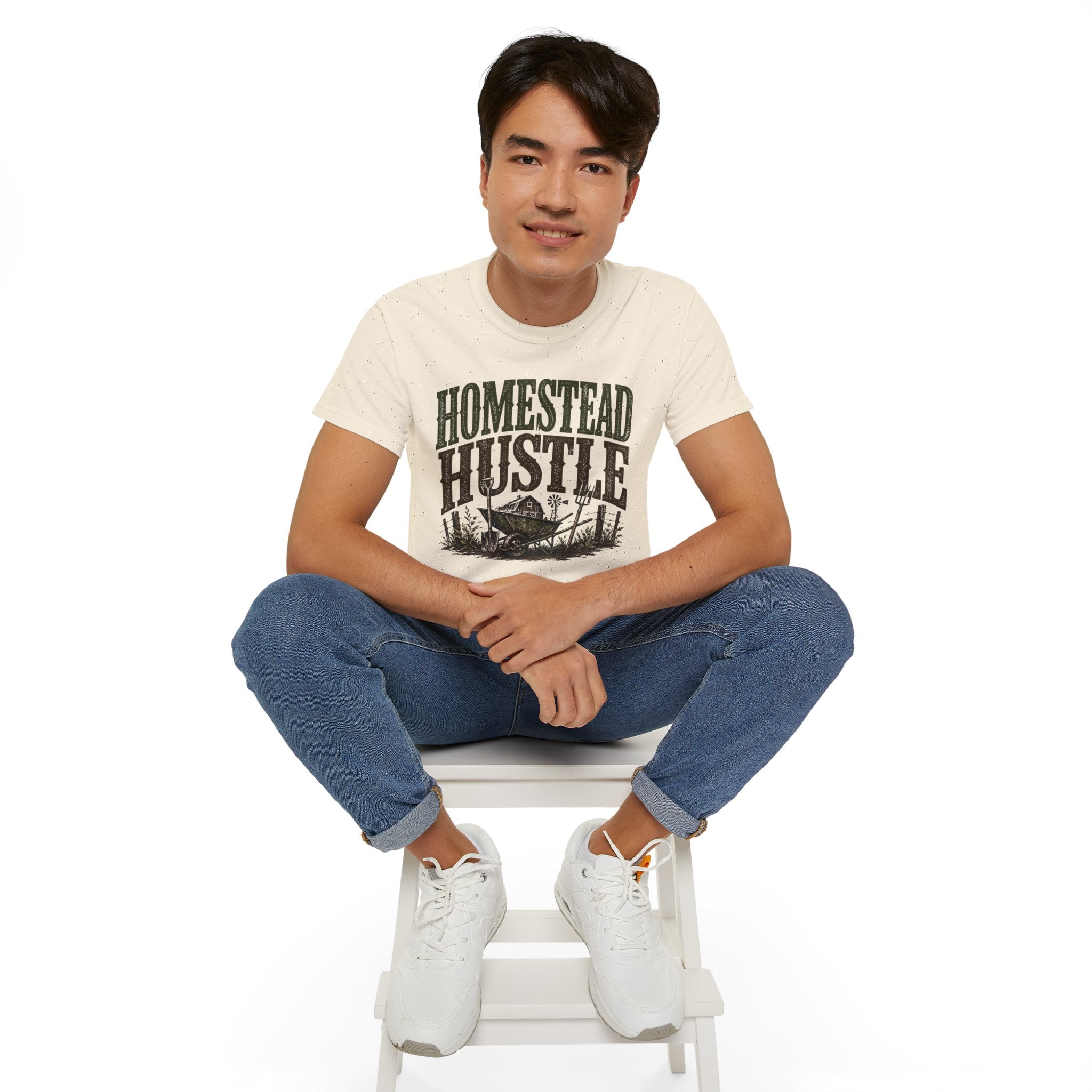 Homestead Hustle – Vintage Farm Life Graphic Tee