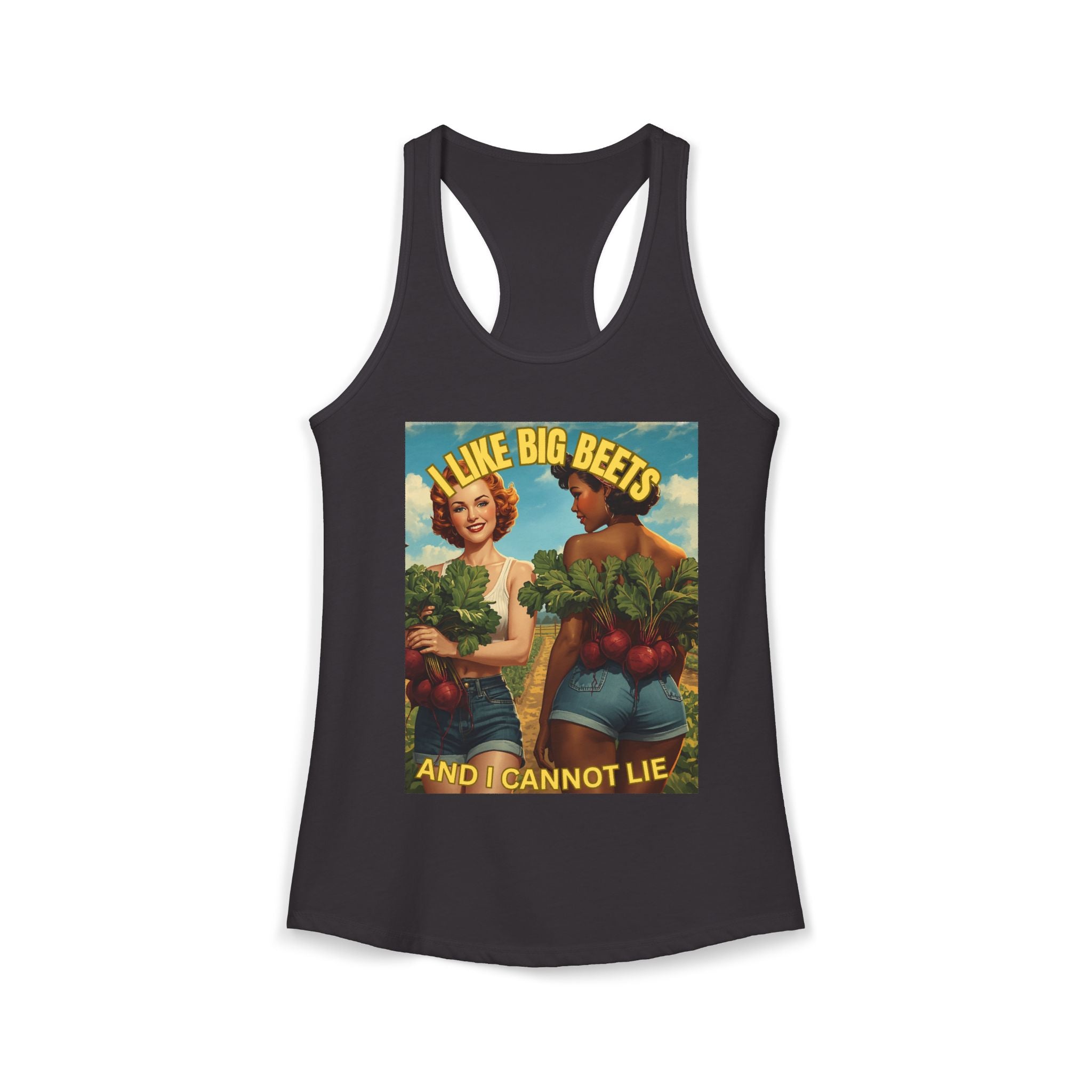 I Like Big Beets And I Cannot Lie Tank Top | Funny Gardening Tank | Vintage Pin Up Garden Shirt | Plant Lover Gift | Homestead Apparel