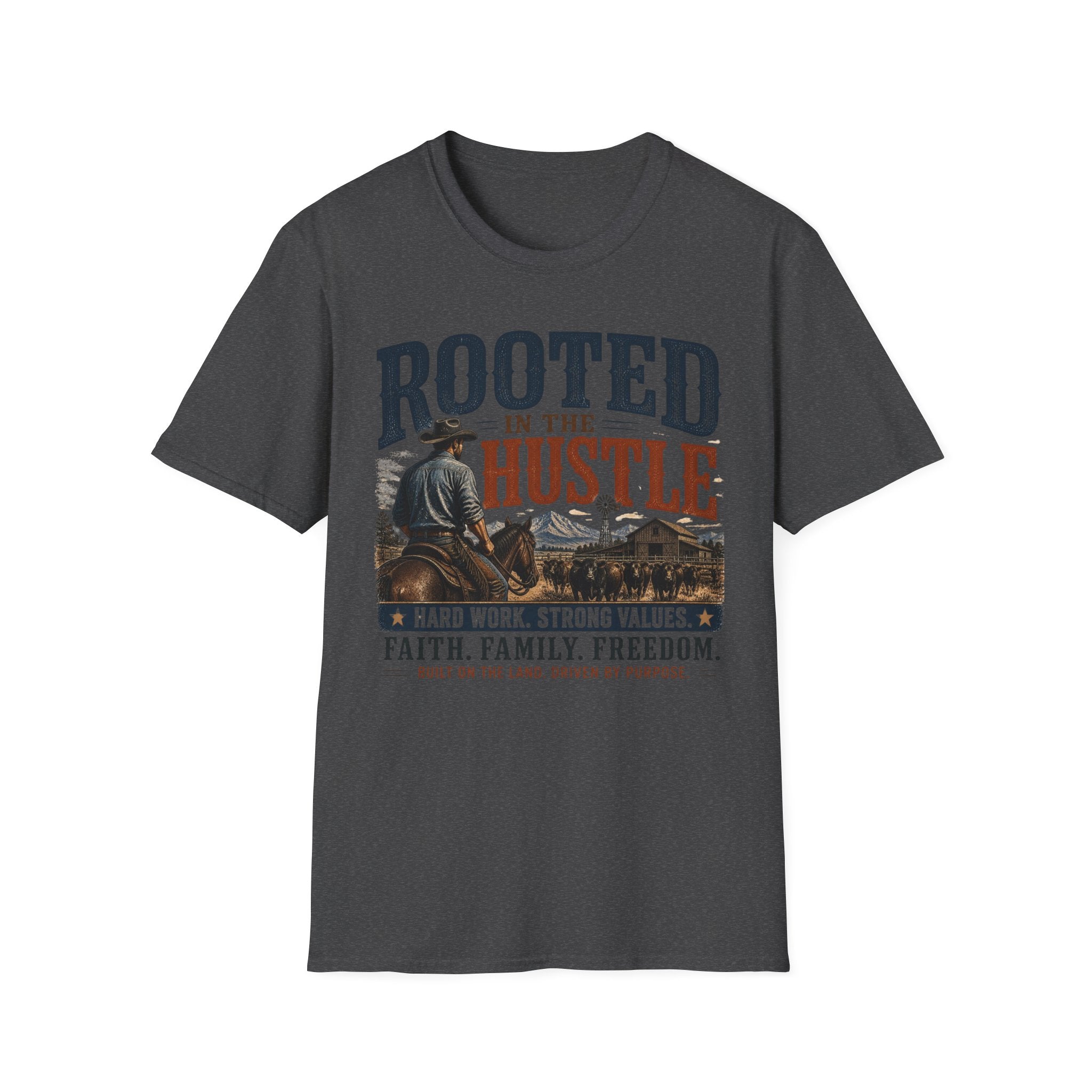 Rooted in the Hustle – Rustic Country Lifestyle Tee