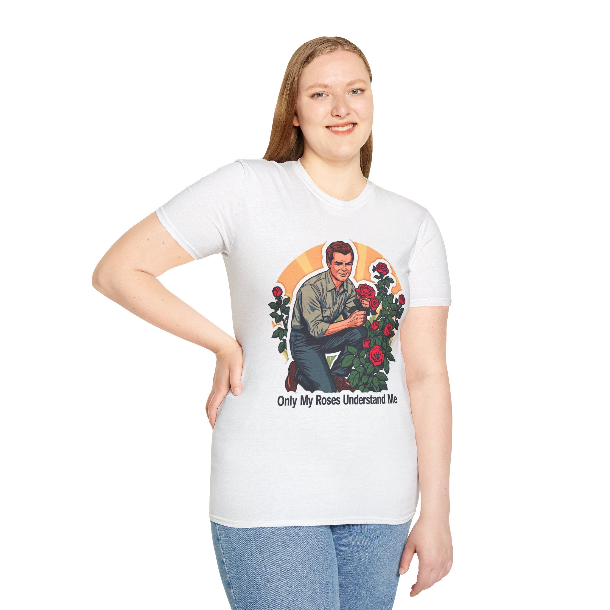 Only My Roses Understand Me Shirt – Funny Gardening Tee for Men, Plant Lover Gift, Vintage Rose Garden Shirt, Introvert Humor
