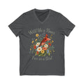 Wild Like a Flower Free as a Bird V-Neck T-Shirt