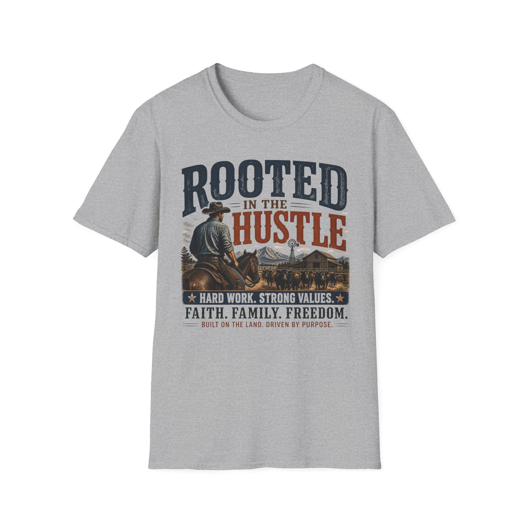 Rooted in the Hustle – Rustic Country Lifestyle Tee