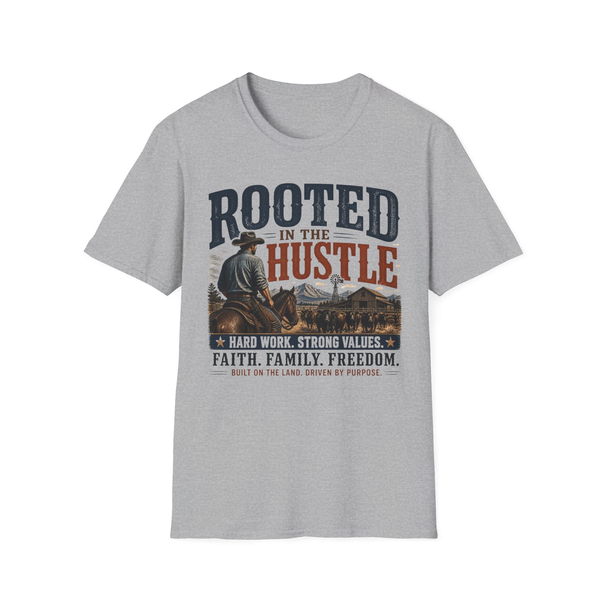 Rooted in the Hustle – Rustic Country Lifestyle Tee