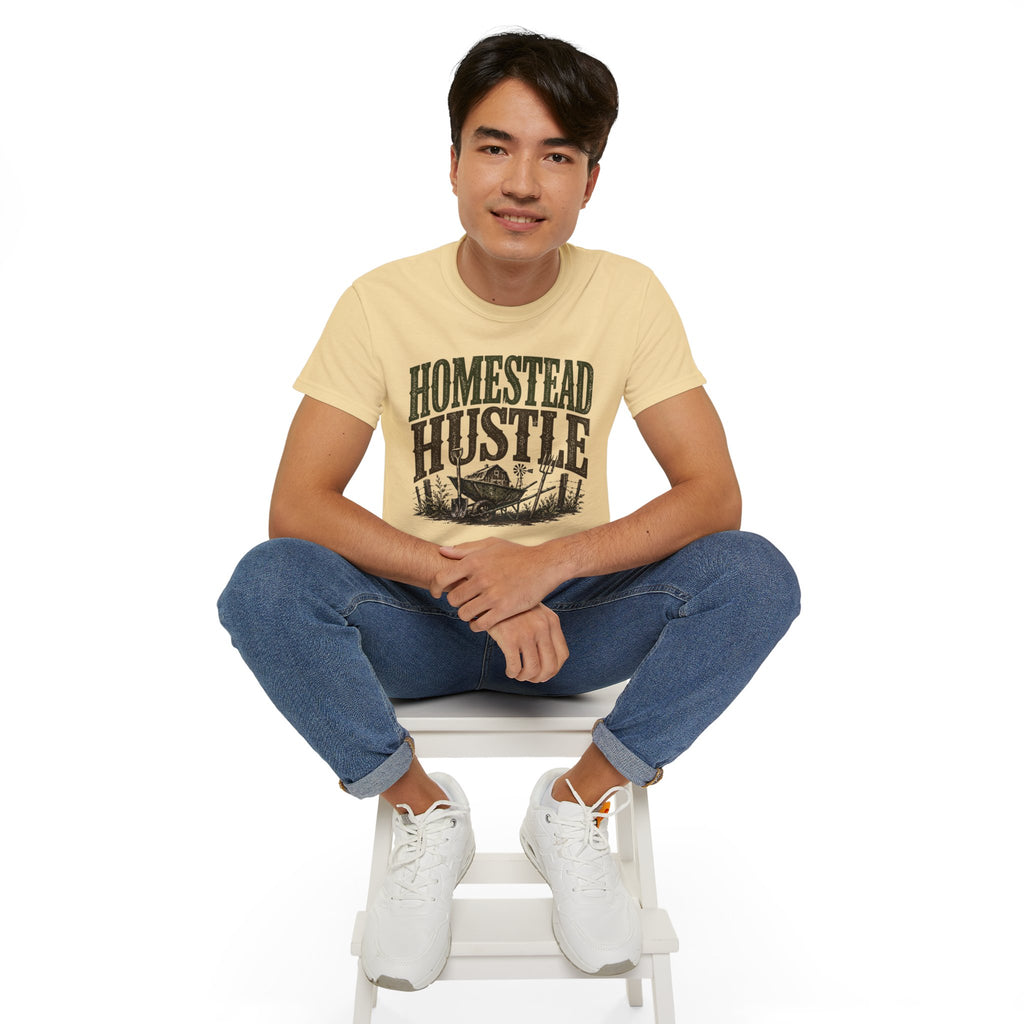 Homestead Hustle – Vintage Farm Life Graphic Tee