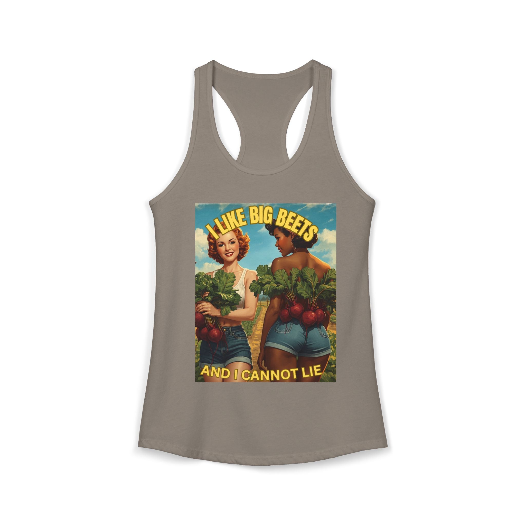 I Like Big Beets And I Cannot Lie Tank Top | Funny Gardening Tank | Vintage Pin Up Garden Shirt | Plant Lover Gift | Homestead Apparel