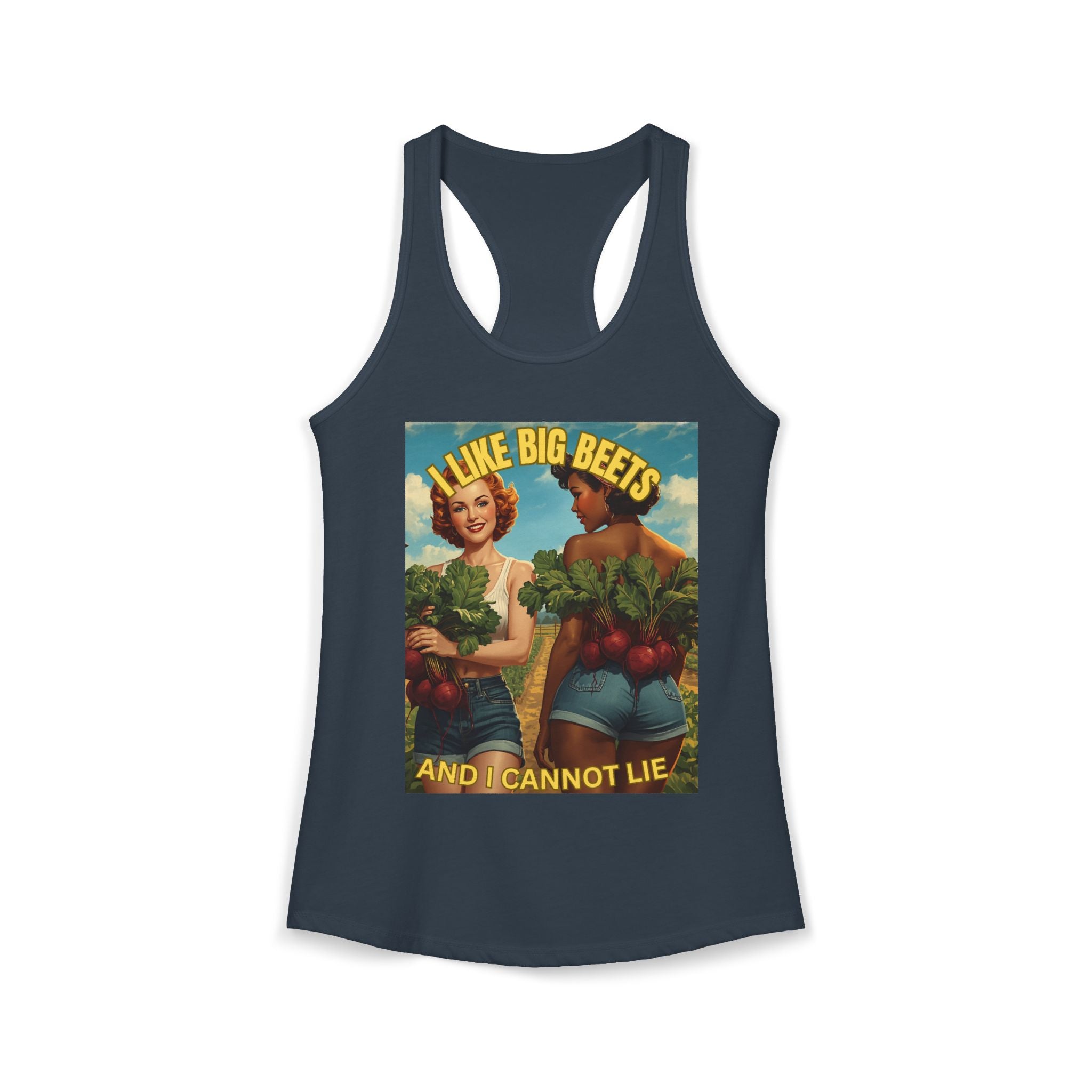 I Like Big Beets And I Cannot Lie Tank Top | Funny Gardening Tank | Vintage Pin Up Garden Shirt | Plant Lover Gift | Homestead Apparel
