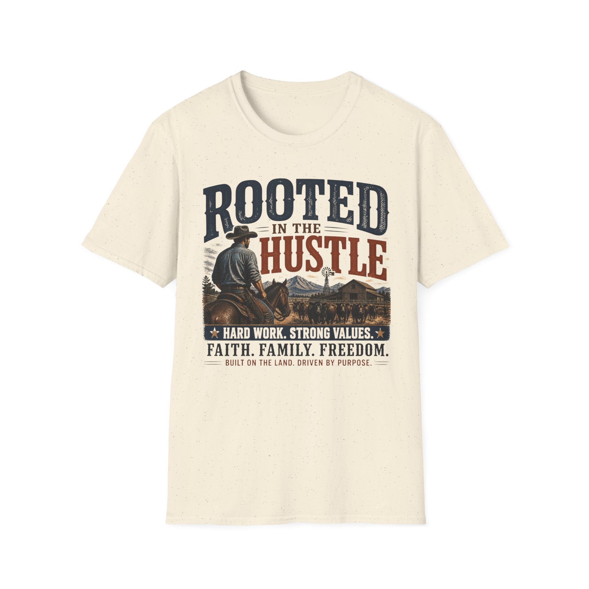 Rooted in the Hustle – Rustic Country Lifestyle Tee