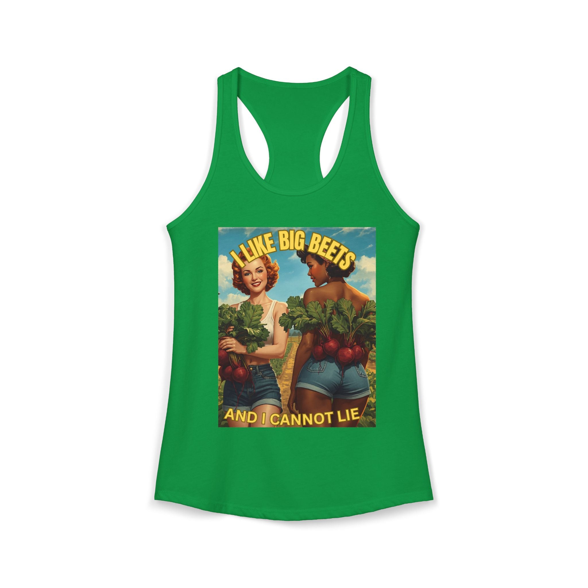 I Like Big Beets And I Cannot Lie Tank Top | Funny Gardening Tank | Vintage Pin Up Garden Shirt | Plant Lover Gift | Homestead Apparel